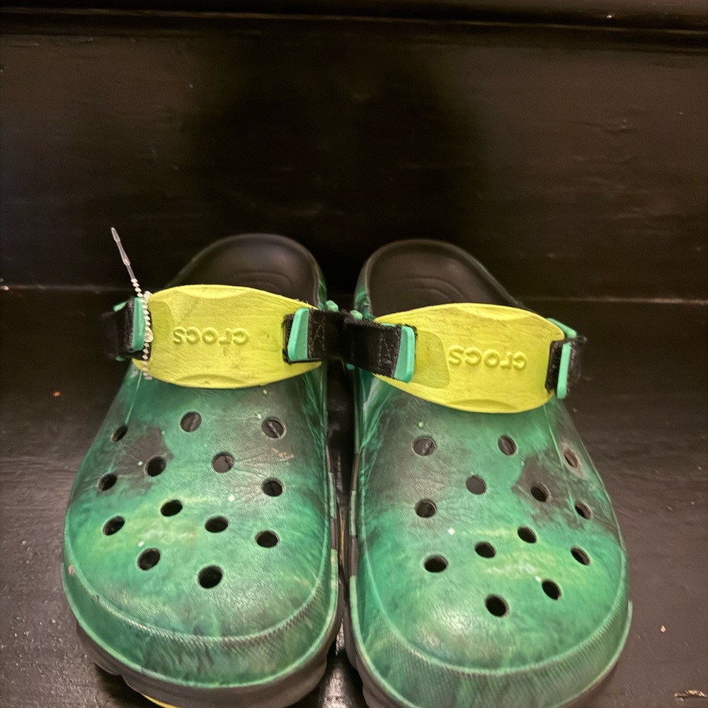 CROCS Kids Green and Black Sandals